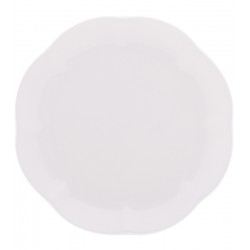 Prato 20cm Para Sobremesa De Porcelana Wave Branco